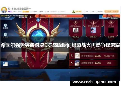 希季尔强势突袭对决C罗巅峰瞬间绿茵战火再燃争锋荣耀